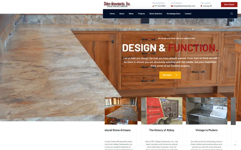 The Abbey Stoneworks website