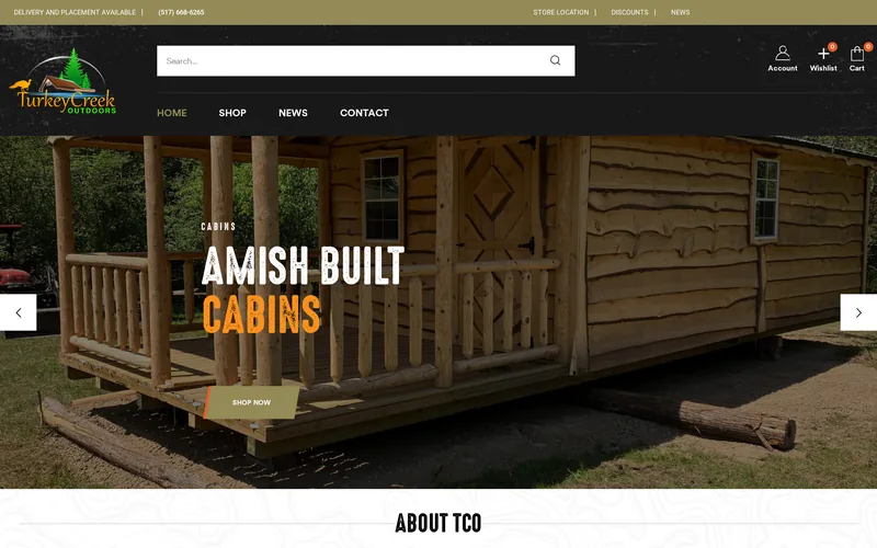 The Turkey Creek Outdoors website